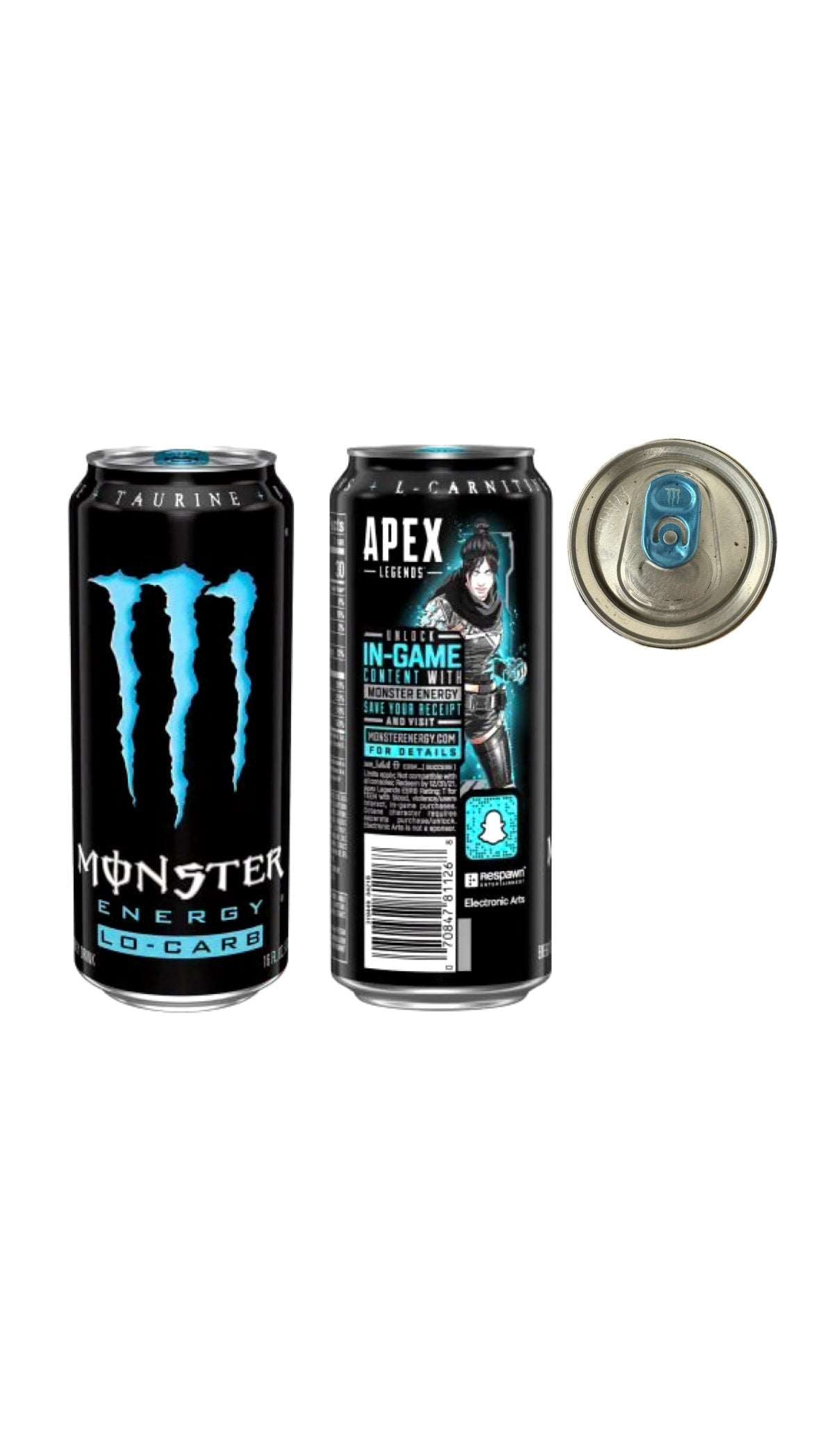 Monster Energy Lo-Carb Apex Design USA sku: 0421B * lattine con ammaccature - Energy Drinks