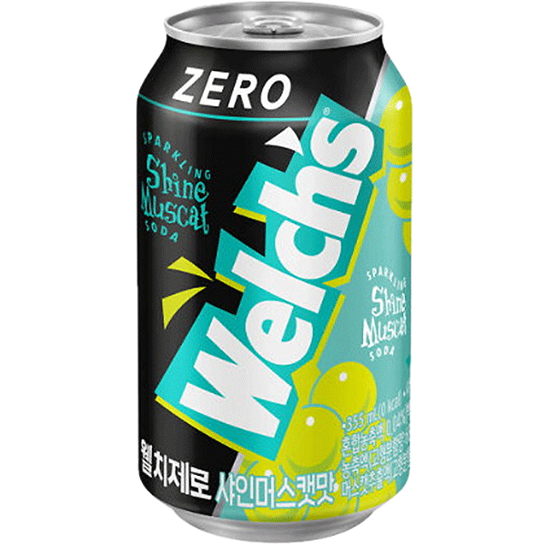 Welchs Sparkling Shine Muscat Soda Zero Sugar (Korea) - Bibita frizzante Senza Zucchero gusto Uva Bianca (355ml)