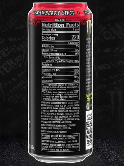 2026 Monster Energy Strawberry Shot [473ml]