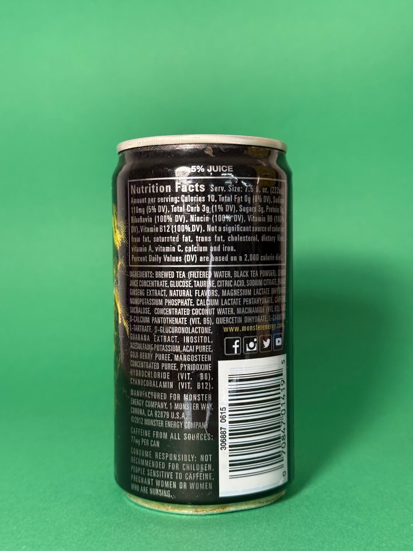 Monster Energy Mini Rehab Lemonade (USA) [222ml] *Half Full