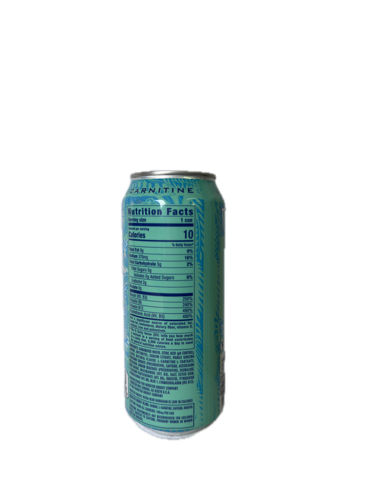 Monster Energy Ultra Blue Hawaiian SALES SAMPLE (USA) A1 
