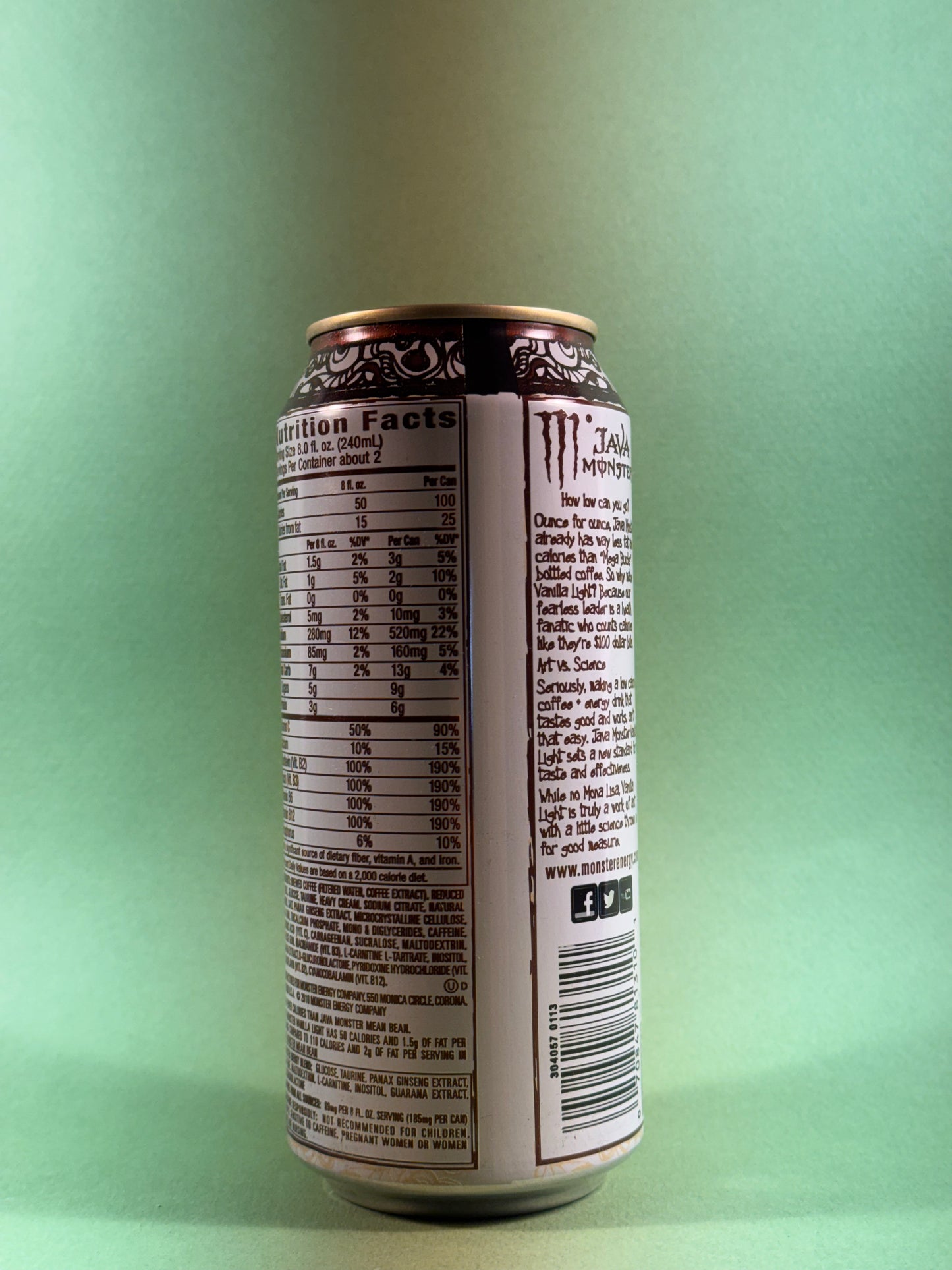 Monster Energy Java Vanilla Light Old Design (2013 Edition)#A2