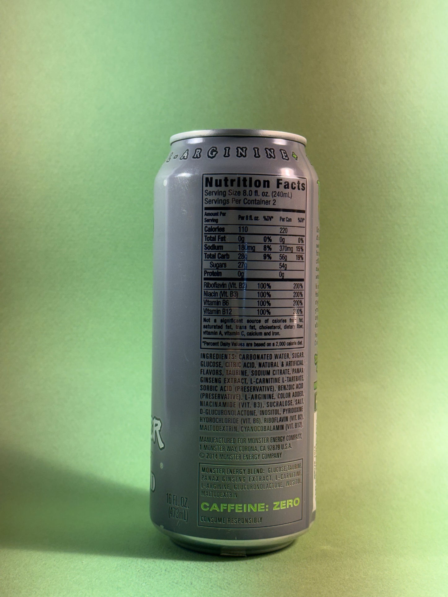 Monster Energy Unleaded (USA) ( Rexam ) #R1 