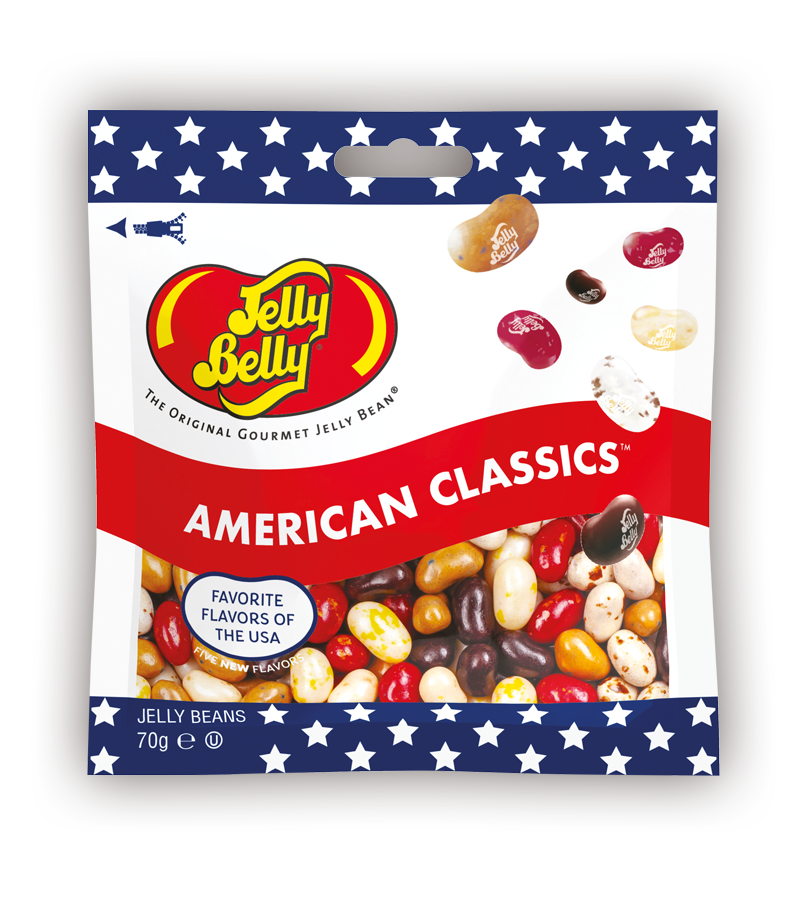 Jelly Belly American Classic - Caramelle Morbide ai gusti Fruttati Americani (70g)