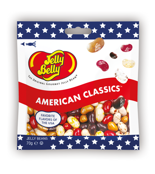 Jelly Belly American Classic - Caramelle Morbide ai gusti Fruttati Americani (70g)