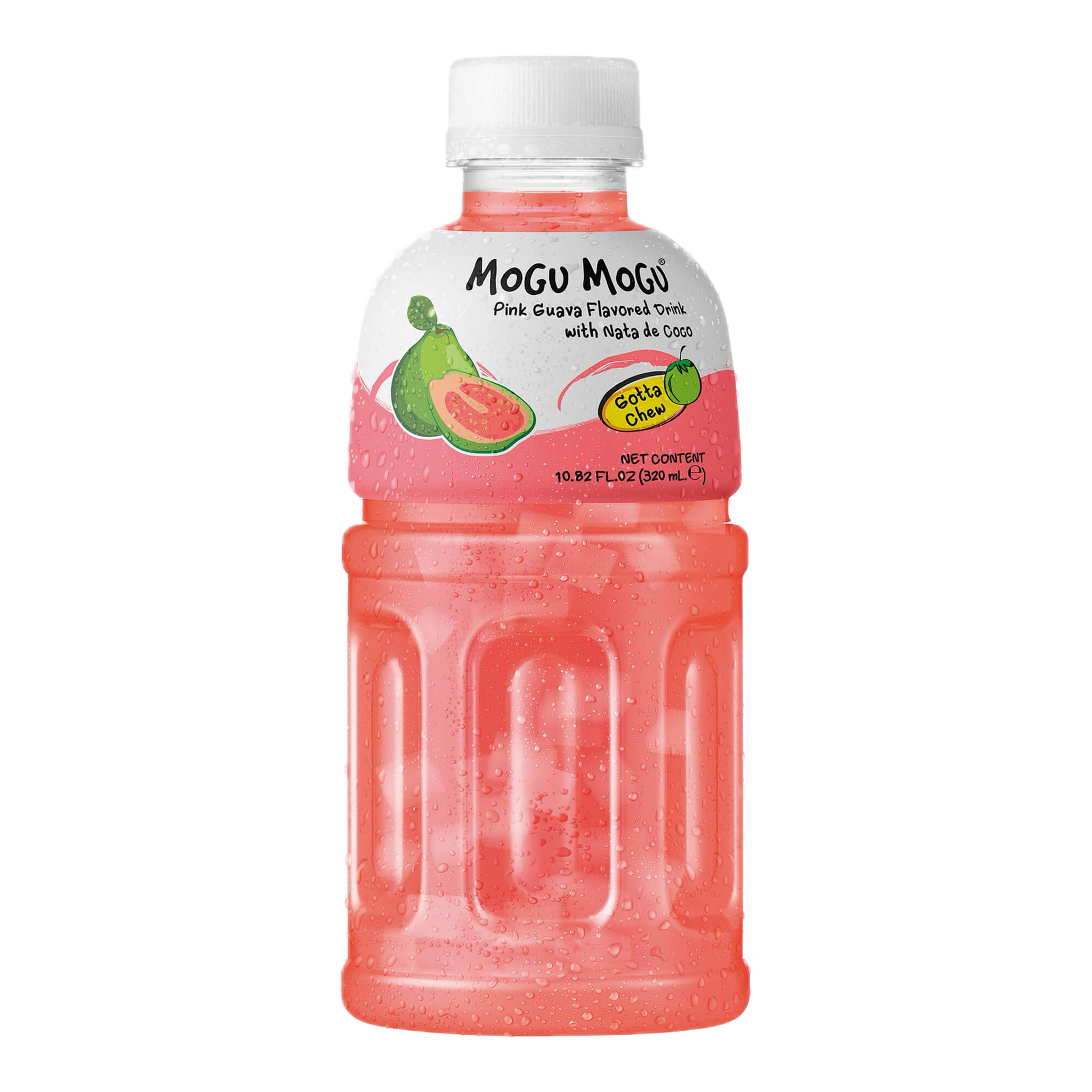 Mogu Mogu Pink Guava - Succo di frutta gusto Guava con pezzettini di nata de cocco (320ml)