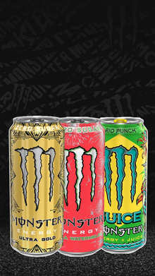 Monster Energy Variety Pack [473ml] Rio Punch + Ultra Gold + Ultra Watermelon