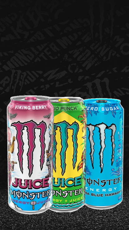 Monster Energy Variety Pack Mix USA Viking Berry + Rio Punch + Ultra Blue Hawaiian