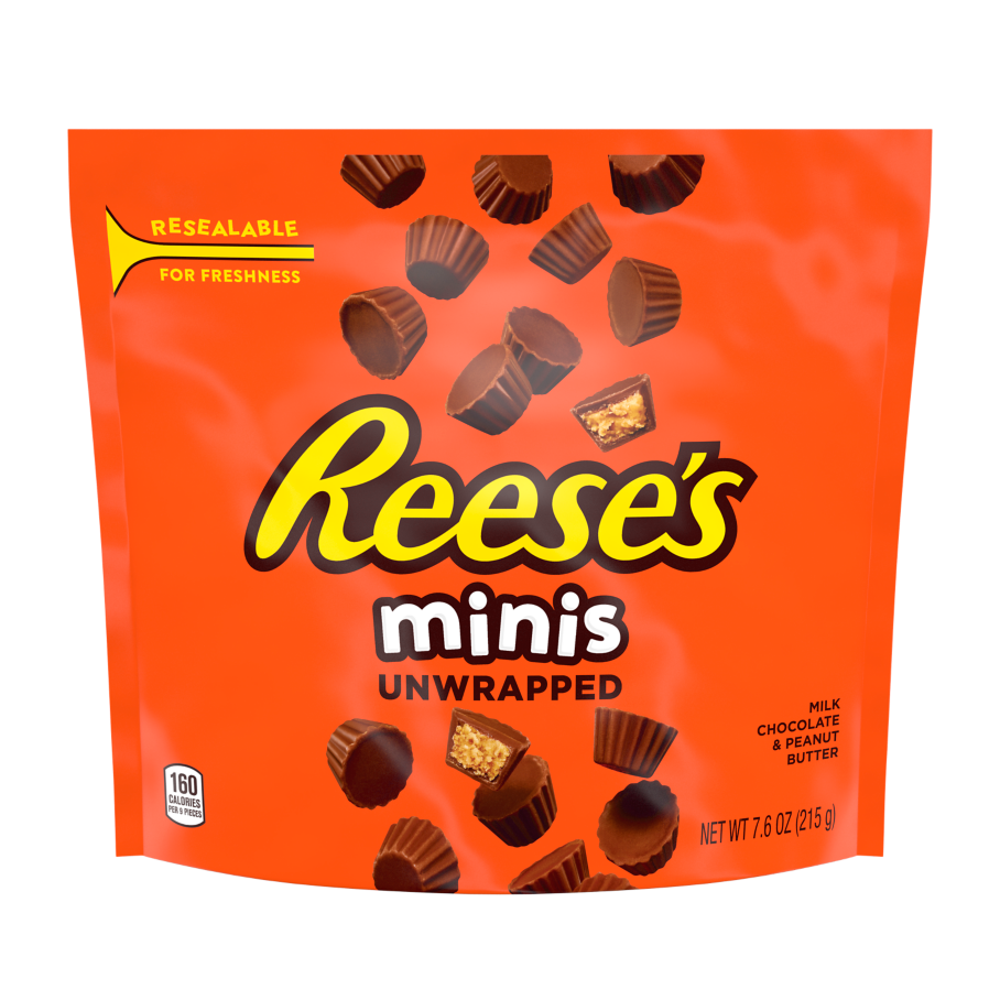 Reese's Minis Unwrapped (USA) - Mini Tartine di cioccolato al latte con interno al burro di arachidi (90g)