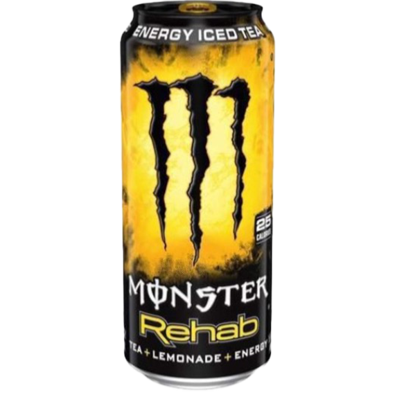 Monster Energy Rehab Lemonade Iced Tea 25 Calories (USA) (2019 Edition)