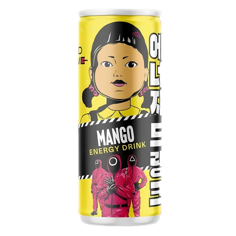 Squid Game Energy Drink Mango -Bevanda Energetica gusto Mango [250ml]
