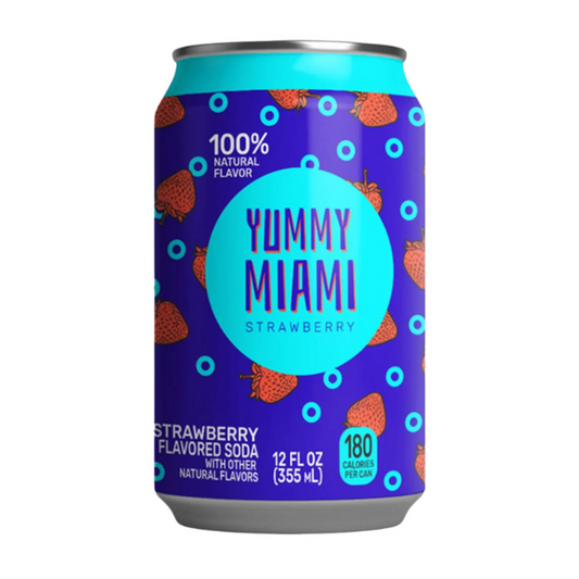 Yummy Miami Strawberry (USA) - Bibita analcolica frizzante al gusto di fragola [335ml]