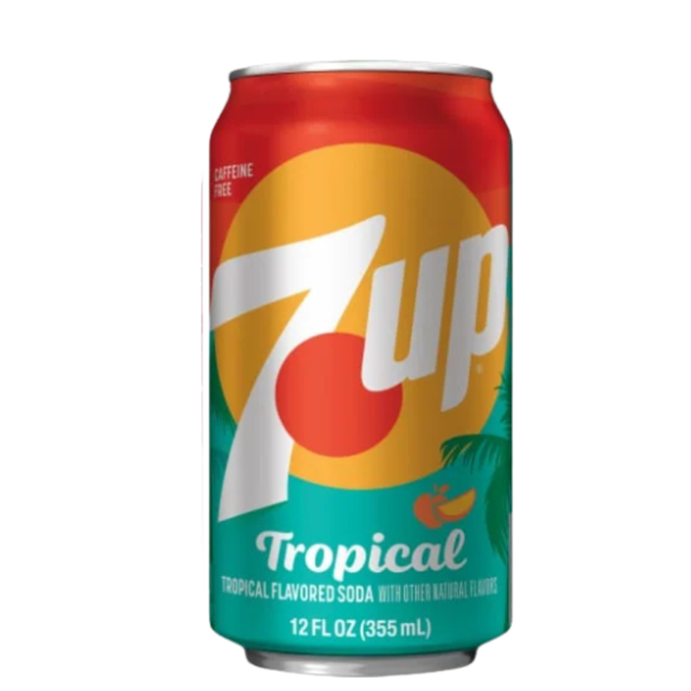 7 UP Tropical (USA) - Bevanda analcolica alla frutta tropicale [355ml]
