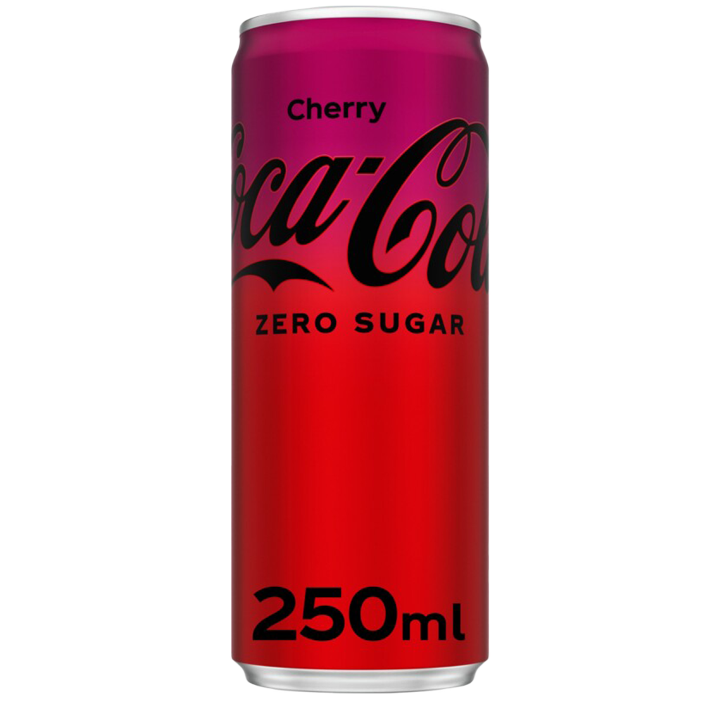 Coca - Cola Cherry Zero Sugar - Coca Cola alla ciliegia senza zucchero (250ml)