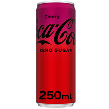 Coca - Cola Cherry Zero Sugar - Coca Cola alla ciliegia senza zucchero (250ml)