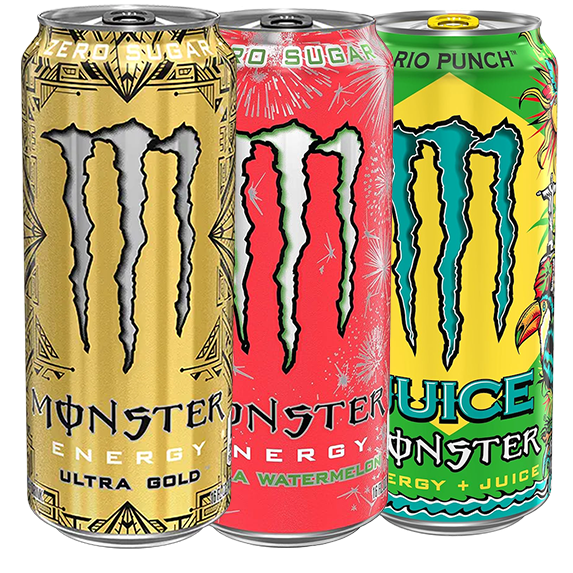 Monster Energy Variety Pack [473ml] Rio Punch + Ultra Gold + Ultra Watermelon