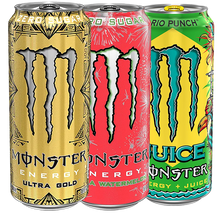 Monster Energy Variety Pack [473ml] Rio Punch + Ultra Gold + Ultra Watermelon