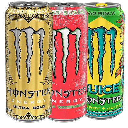 Monster Energy Variety Pack [473ml] Rio Punch + Ultra Gold + Ultra Watermelon
