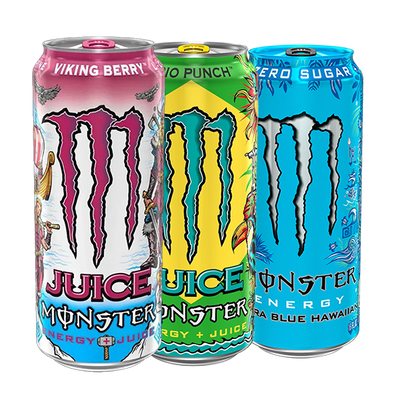Monster Energy Variety Pack Mix USA Viking Berry + Rio Punch + Ultra Blue Hawaiian