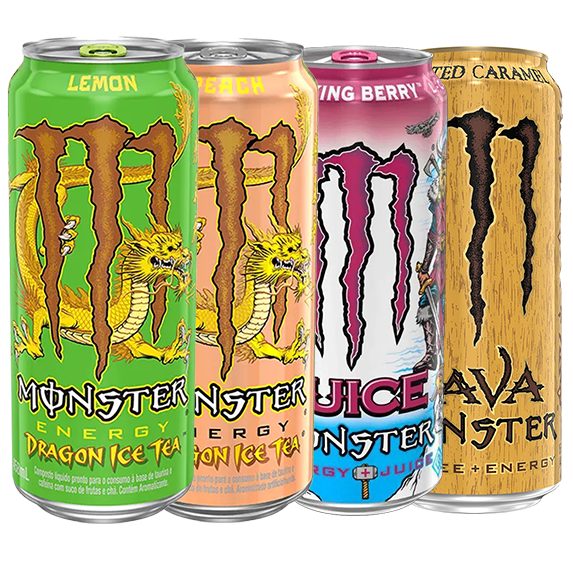 Monster Energy Variety Pack Special 1) Dragon Lemonade [BR] + Dragon Peach [BR] + Viking + Salted Caramel