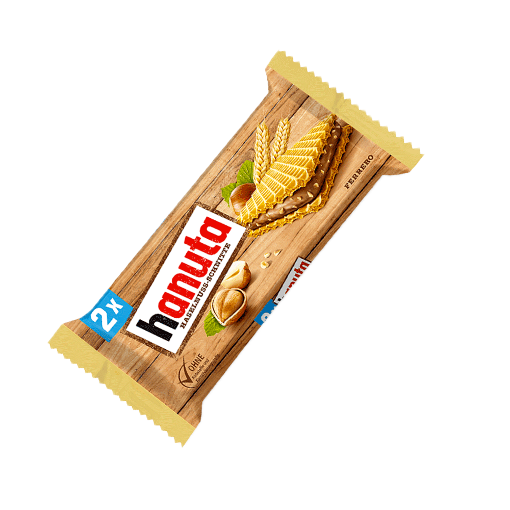 Hanuta Wafer - Cialde di Wafer croccante con ripieno alla Nocciola