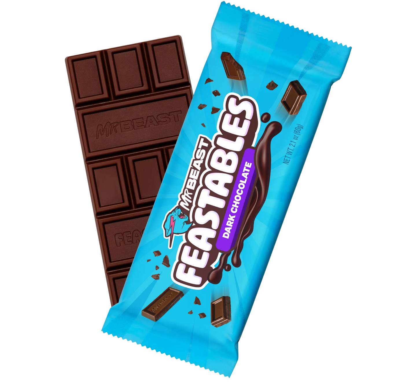 Mr Beast Feastables Dark Chocolate (USA) - Barretta di Cioccolato Fondente [60g]