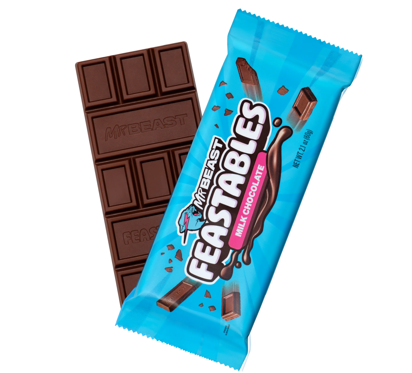 Mr Beast Feastables Milk Chocolate (USA) - Barretta di Cioccolato al Latte [60g]