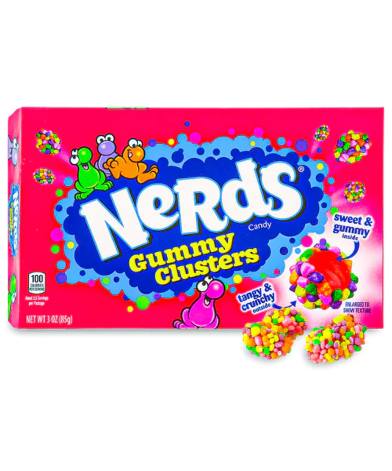 Nerds Gummy Clusters Rainbow USA - Caramelle gommose alla frutta ricoperte di caramellane con gusti fruttati (85g)